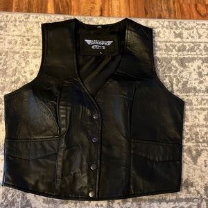 Womens harely leather vest